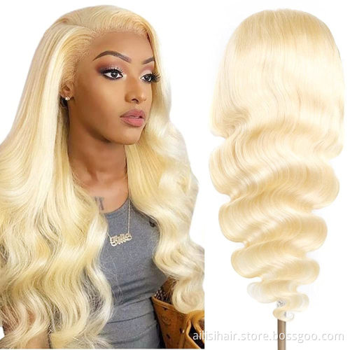 150%180% 250% Transparent Wigs Human Hair Lace Front Blonde 613 Virgin Hair Pre plucked HD Lace 613 Blonde Human Hair Extension